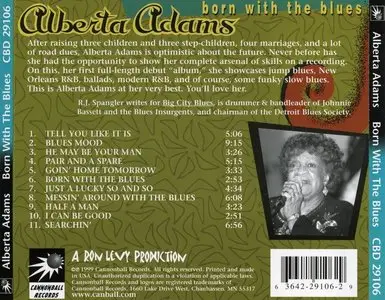 Alberta Adams - Born With The Blues - 1999