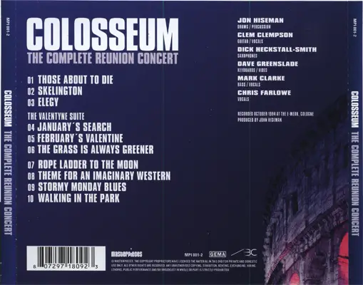 Colosseum - The Complete Reunion Concert 1994 [Masterpieces MPI 001-2] {Europe 2011}