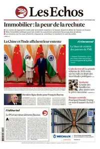 Les Echos du Lundi 1er Septembre 2025
