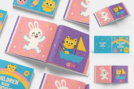 Children Book Mockup - Glossy Paper ULL365N