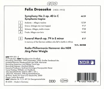 Jörg-Peter Weigle, NDR Radiophilharmonie - Felix Draeseke: Symphony No. 3, Funeral March (2000)