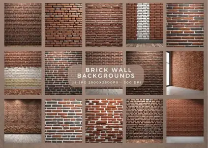 15 Brick Wall Textures Pack