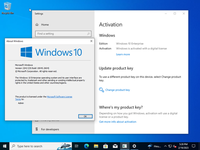 Windows 10 Enterprise 22H2 build 19045.2604 (x64) Preactivated Multilingual February 2023