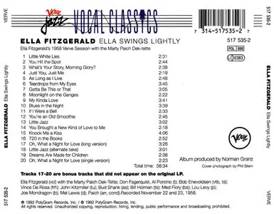 Ella Fitzgerald – Ella Swings Lightly (1958)(Verve)
