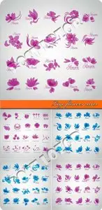 Logo flowers vector