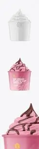 Ice Cream Matte Cup Topping Mockup 86959