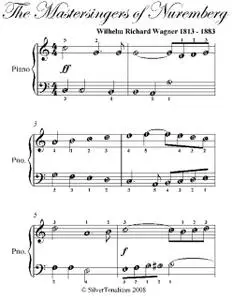 «Mastersingers of Nuremberg Easy Piano Sheet Music» by Wilhelm Richard Wagner