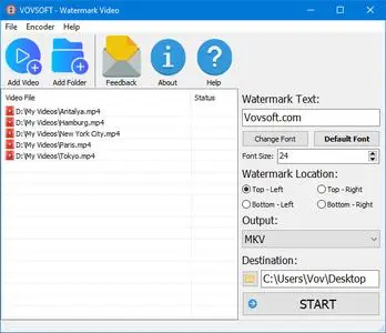 VovSoft Watermark Video 2.0
