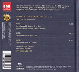 Wolfgang Amadeus Mozart - Otto Klemperer - The Last 6 Symphonies (2012) {3x Hybrid-SACD // ISO & HiRes FLAC} 