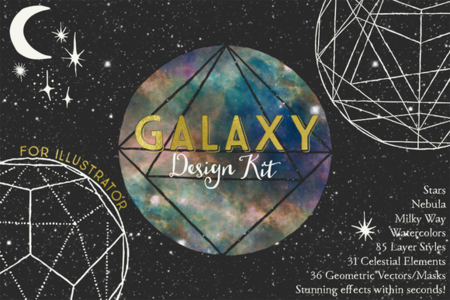 CreativeMarket - Galaxy Design Kit for Illustrator