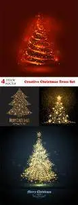 Vectors - Creative Christmas Trees Set