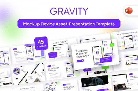 Gravity Mockup Device Asset PowerPoint Template