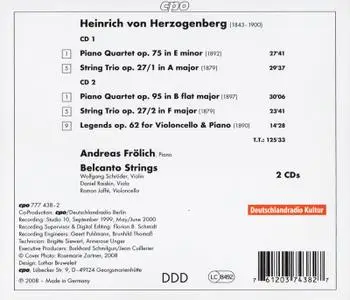 Andreas Fröhlich, Belcanto Strings - Herzogenberg: Chamber Works (2CD) (2008)