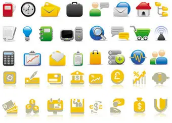 Vector Internet & Shopping Icons