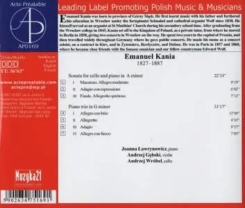 Joanna Ławrynowicz, Andrzej Gębski, Andrzej Wróbel - Emanuel Kania: Cello Sonata, Piano Trio (2007)