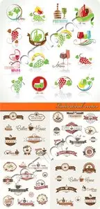 Label drink vector