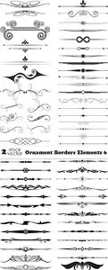 Vectors - Ornament Borders Elements 6