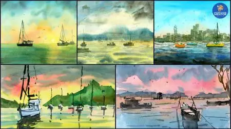 Loose Watercolor Painting Essentials: Boat And Water Scenes