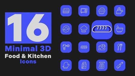 Minimal 3D - Food & Kitchen Icons 52062528