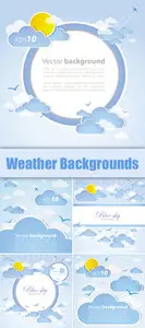 Weather Backgrounds Vector