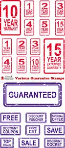 Vectors - Various Guarantee Stamps
