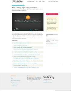 Build Landing Pages Using Unbounce