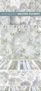 Christmas Backgrounds Backdrop White Set