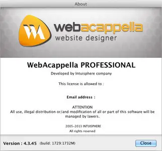 Intuisphere WebAcappella Professional 4.3.45 (Windows/MacOSX)