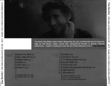Tim Buckley - The Dream Belongs To Me: Rare And Unreleased Recordings 1968/1973 (2001)