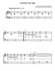 Count on me - Bruno Mars (Easy Piano)