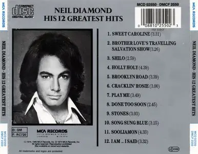 Neil Diamond - His 12 Greatest Hits (1974)