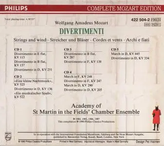 Academy of St.Martin-in-the-Fields - Mozart: Divertimenti (5CD) (1990)