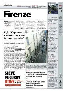 la Repubblica Firenze - 8 Agosto 2018