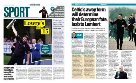The Herald Sport (Scotland) – September 12, 2022