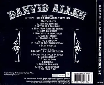 Daevid Allen - Bananamoon Obscura 1 & 2: Euterpe - Studio Rehearsal Tapes 1977 & Brainville - Live In The UK (2014)