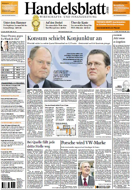 Handelsblatt vom 14.08.2009