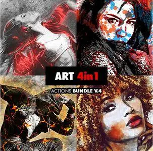 GraphicRiver - Art - 4in1 Photoshop Actions Bundle V.4