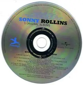 Sonny Rollins - 5 Original Albums with full original artwork (2016) {5CD Set Prestige - originally released 1956}