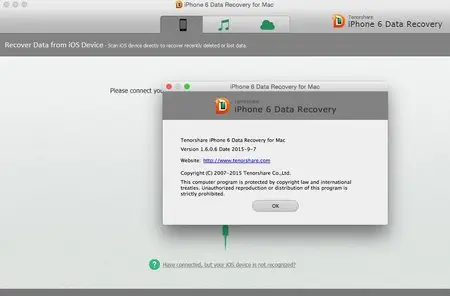 Tenorshare iPhone 6 Data Recovery 1.6.0.6 Mac OS X