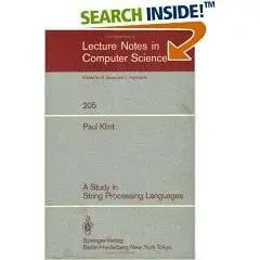 A Study in String Processing Languages