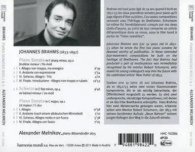 Alexander Melnikov - Johannes Brahms: Sonatas Nos. 1 & 2; Scherzo Op. 4 (2011)