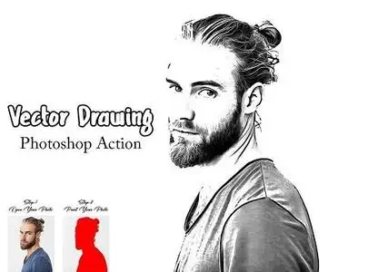 Vector Drawing Photoshop Action - 42284215