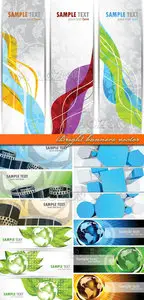 Bright banners vector 