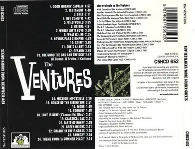 The Ventures - New Testament (1970) & More Golden Greats (1968) [1997, 2 in 1, C5HCD 652]