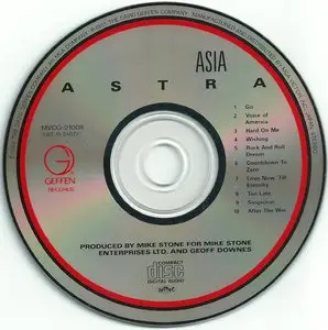 Asia - Astra (1985) {1992, Japanese Reissue}