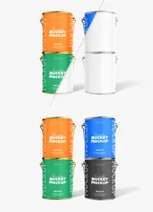 Realistic Paint Bucket Mockup Template 1688960676
