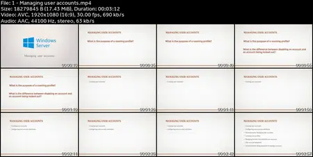 Active Directory: Managing Users Accounts and Properties
