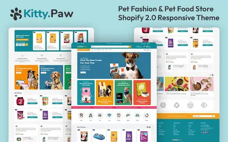 Kittypaw - Pet Food & Pet Nutrition Shop Multipurpose Shopify 2.0 Responsive Theme Shopify Theme