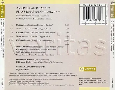 Lajos Rovátkay, Capella Agostino Steffani - Caldara: Missa Sanctorum Cosmae et Damiani; Tůma: 2 Sonate da Chiesa (1999)