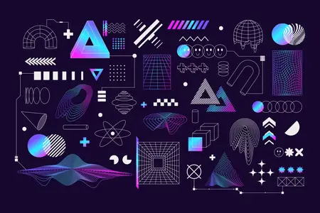 EE - Futuristic shapes elements 9ZSPVAT